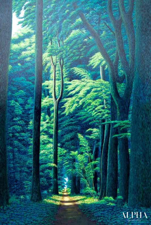 Path in the Green Forest - Wanna | 130 x 190 cm Reproductions de tableaux à la peinture à l’huile