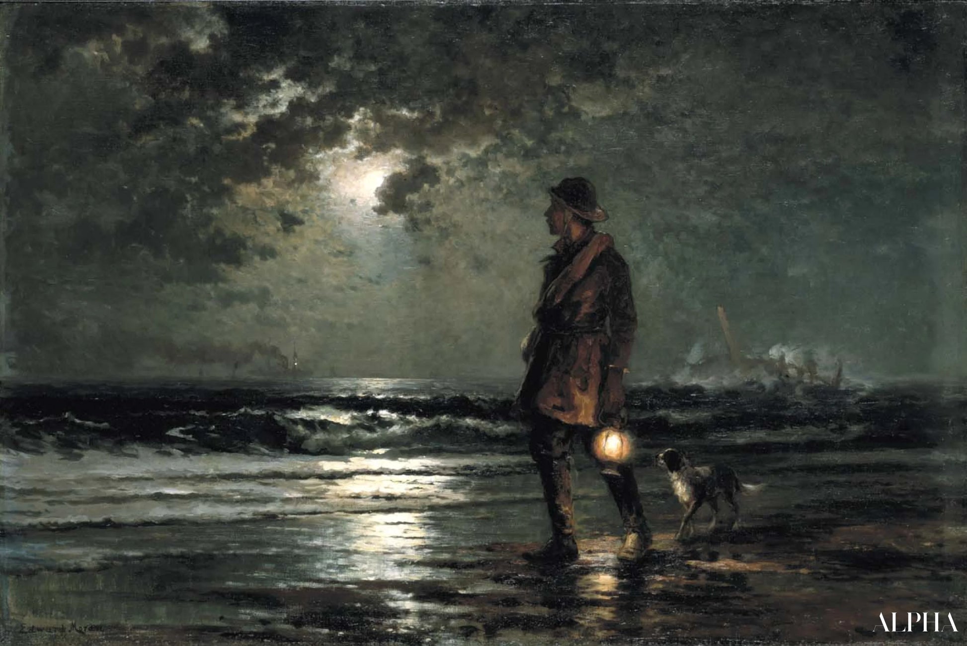 Patrouille de sauvetage - Edward Moran - Reproductions de tableaux et peintures haut de gamme