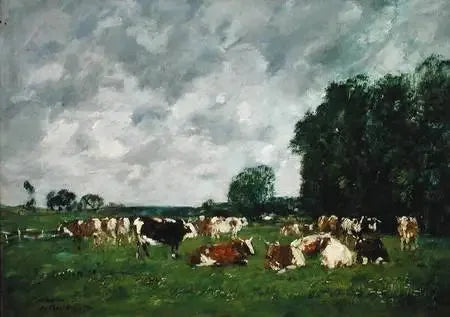 Pastoreo en Fervaques - Eugène Boudin