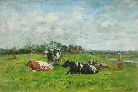 Pastoreo en Normandía - Eugène Boudin