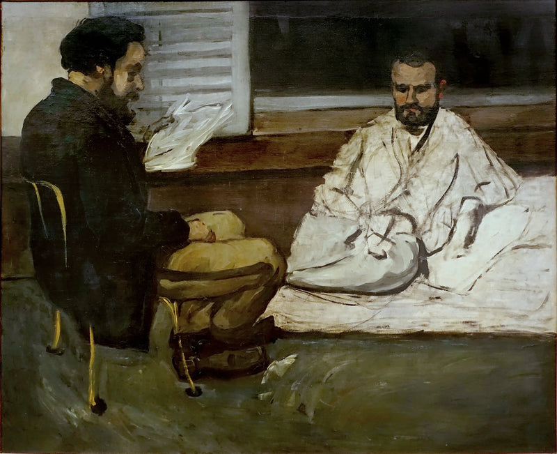 Paul Alexis leyendo a Émile Zola - Paul Cézanne