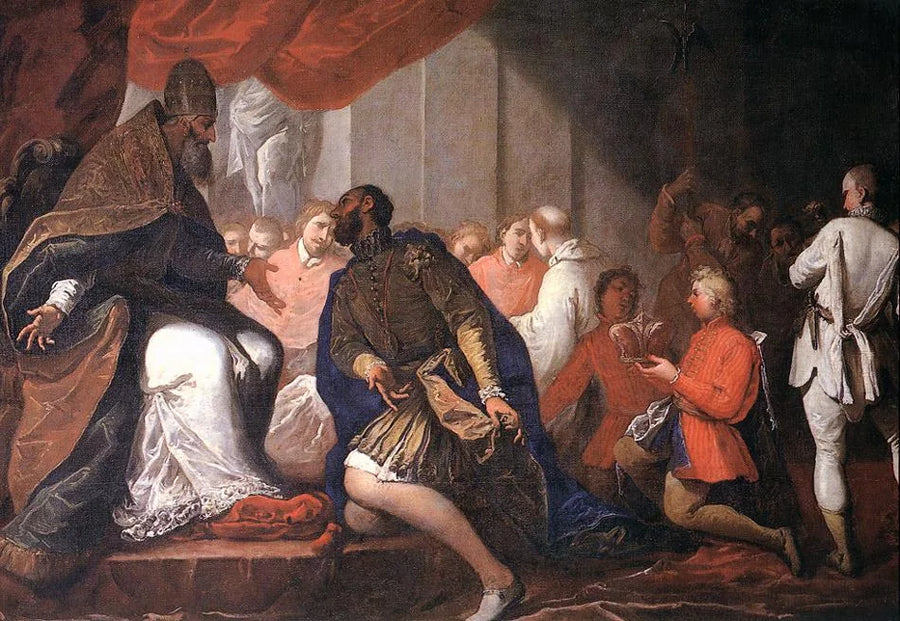Pablo III nombra a su hijo Pier Luigi duque de Plaisance y Parma - Sebastiano Ricci
