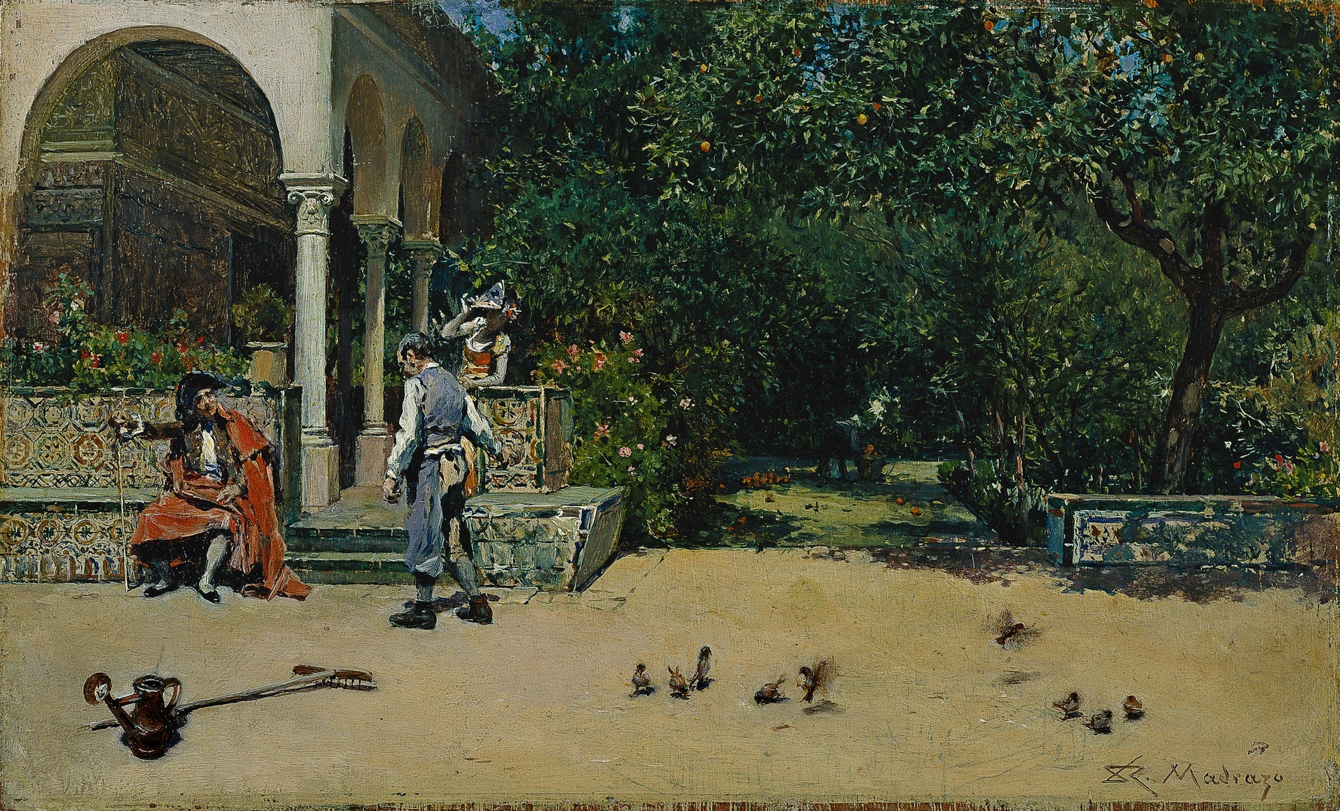 Le Pavillon de Charles Quint dans les Jardins de l'Alcazar de Séville - Raimundo de Madrazo y Garreta