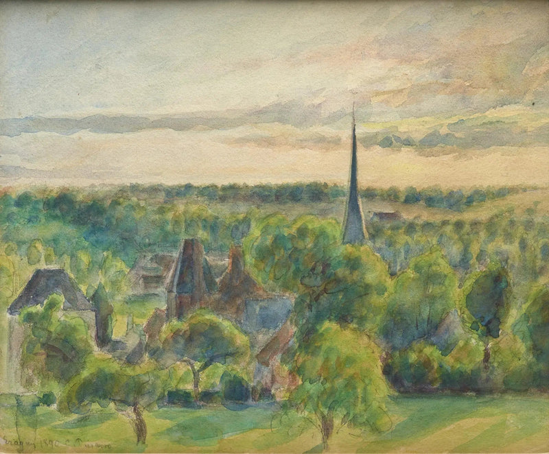 Paisaje en Eragny - Camille Pissarro