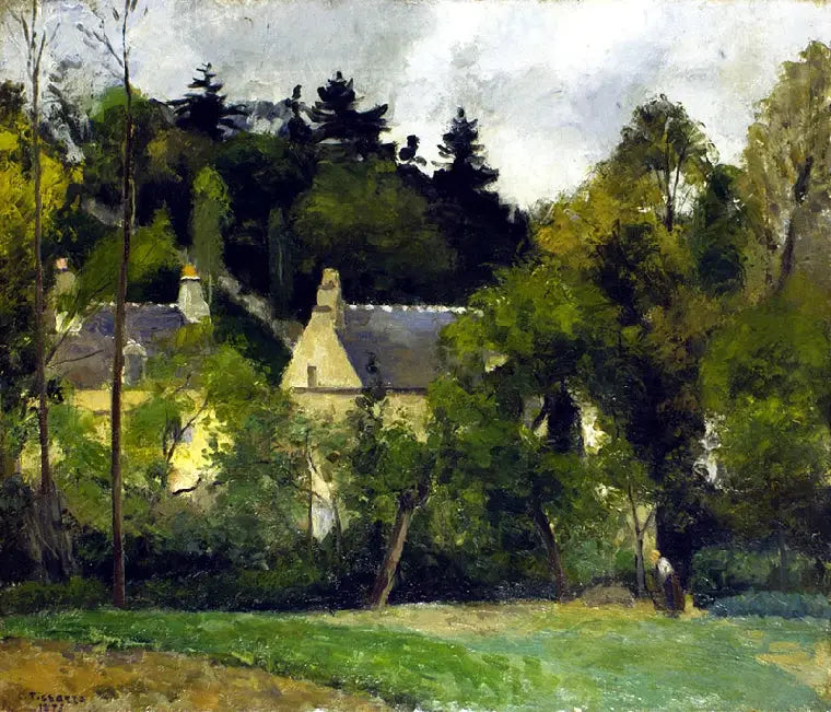 Paisaje en el Hermitage, Pontoise - Camille Pissarro