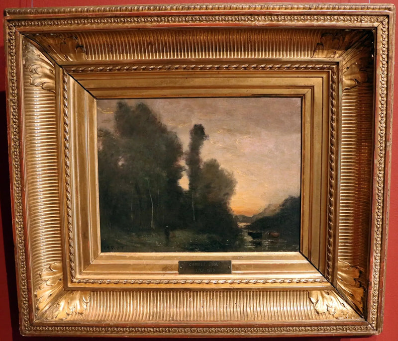 Paisaje, ambiente de la tarde - Jean-Baptiste Camille Corot