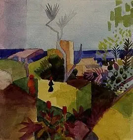 Paisaje junto al mar - August Macke