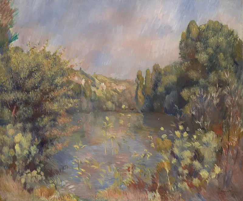 Paisaje a la orilla del lago - Pierre-Auguste Renoir