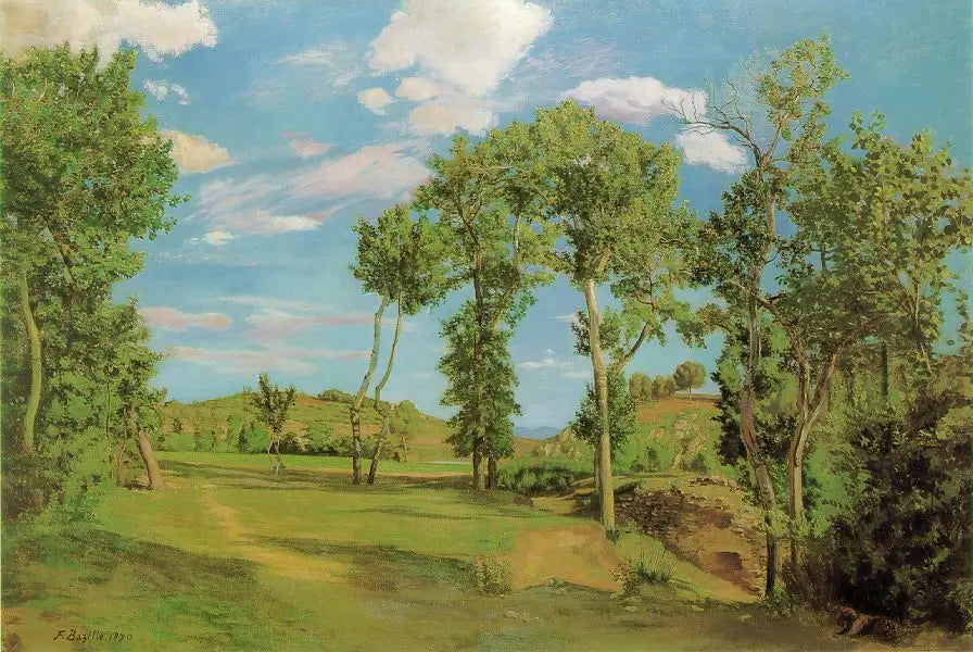 Paisaje a orillas del Lez - Frédéric Bazille
