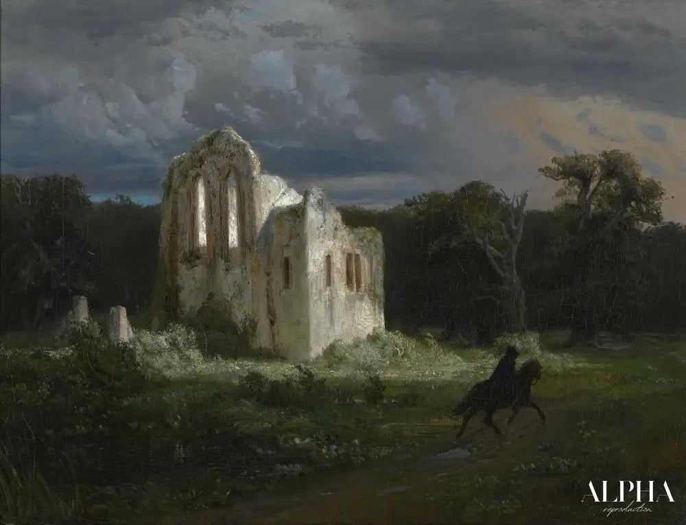 Paysage au clair de lune - Arnold Böcklin - Reproductions de tableaux et peintures haut de gamme