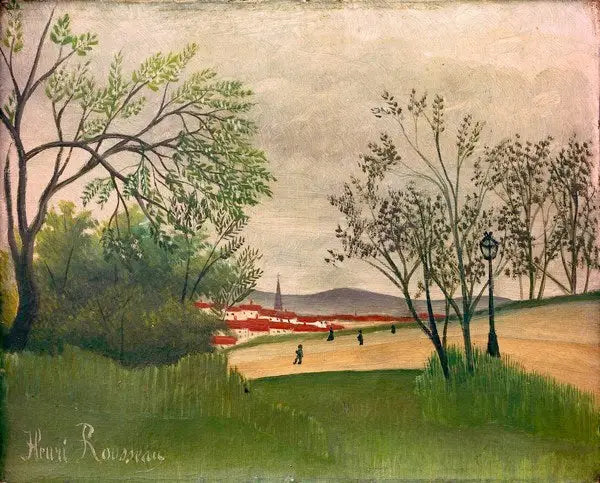 Paisaje con campanario - Henri Rousseau