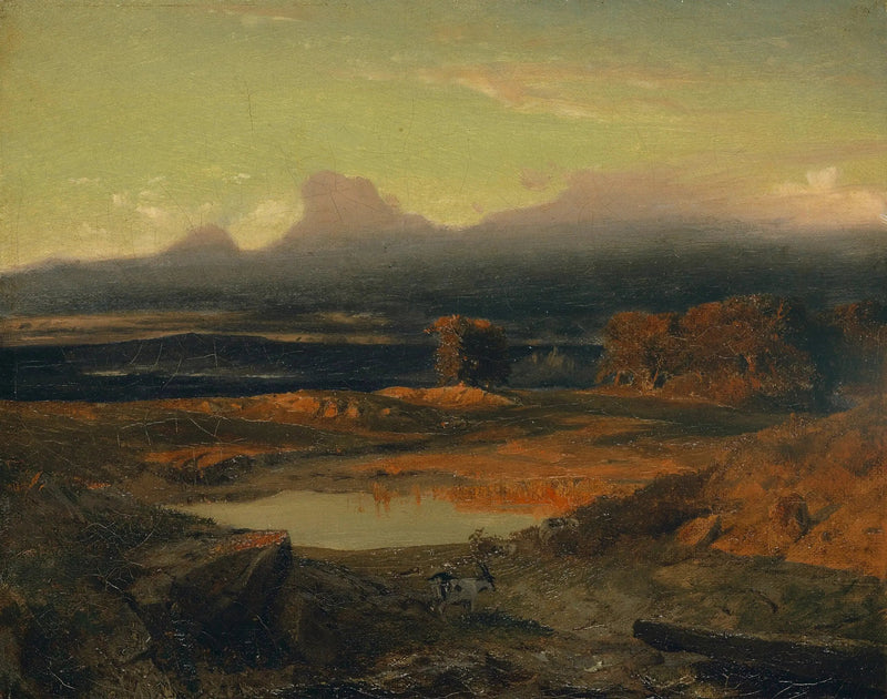 Paisaje al atardecer - Arnold Böcklin