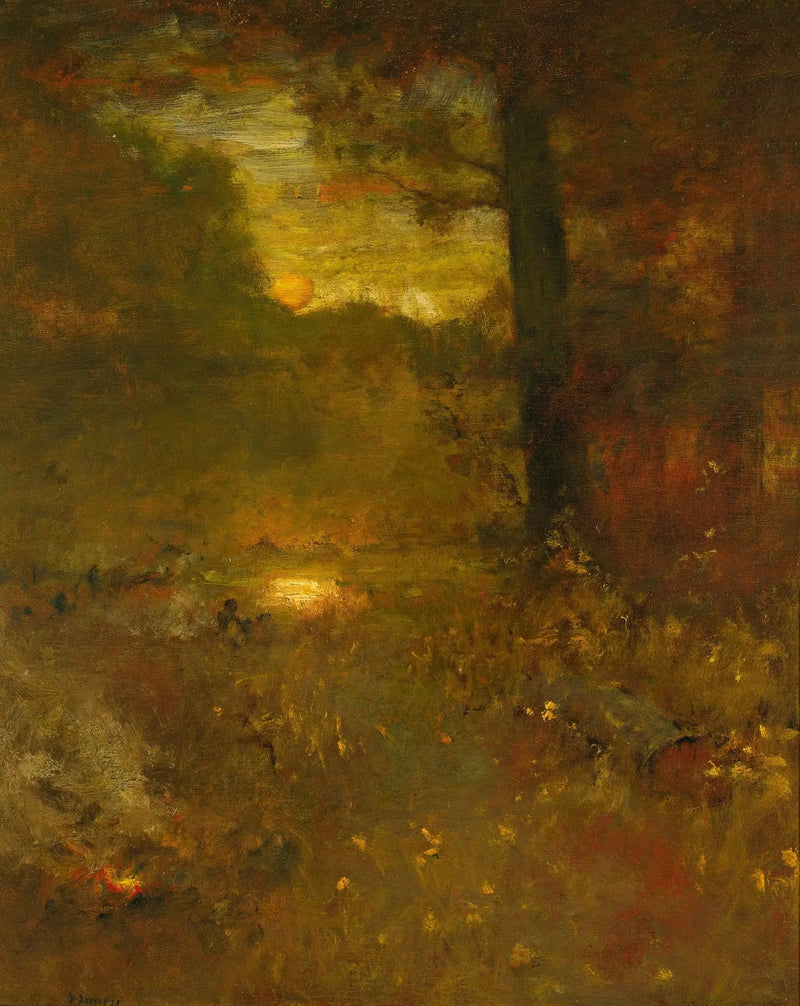 Paisaje al atardecer; El fin del día - George Inness