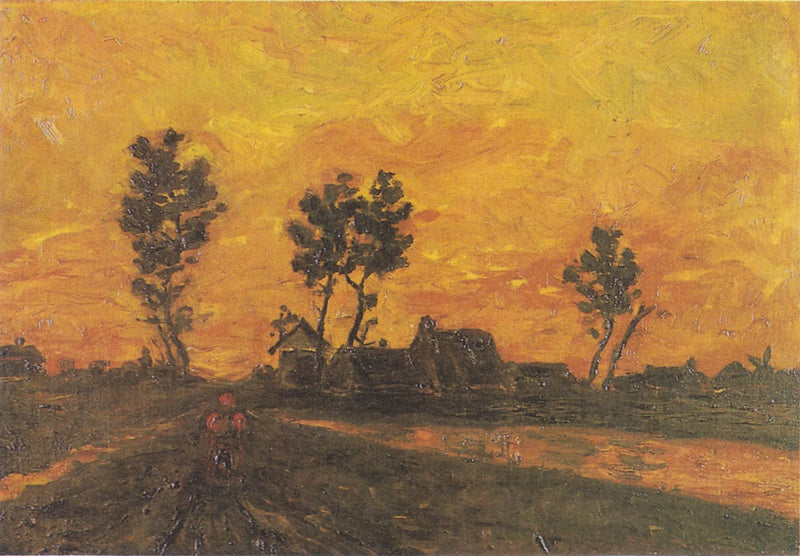 Paisaje al atardecer - Vincent van Gogh