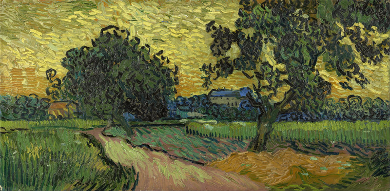 Paisaje al atardecer - Vincent van Gogh