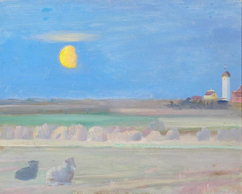 Paisaje en el faro blanco de Skagen. -Michael Peter Ancher