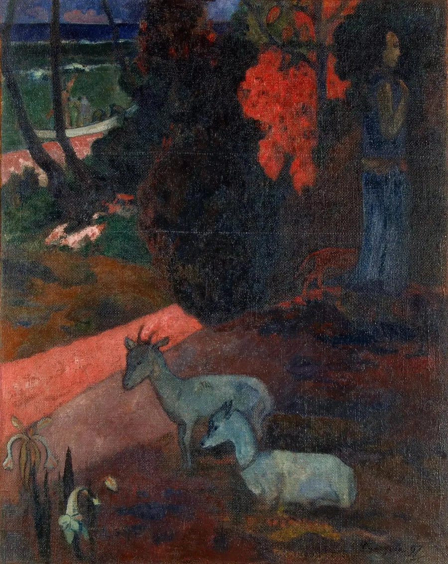 Paisaje con dos cabras - Paul Gauguin