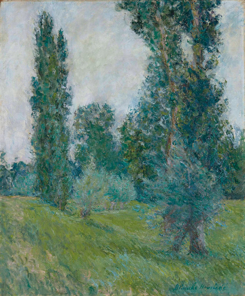 Paisaje con álamos en Giverny - Blanche Hoschede Monet