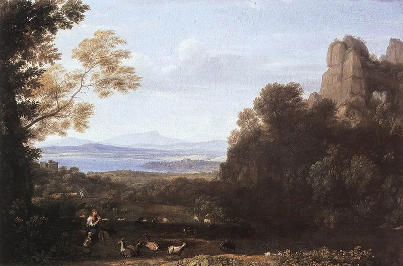 Paisaje con Apolo y Mercurio - Claude Lorrain