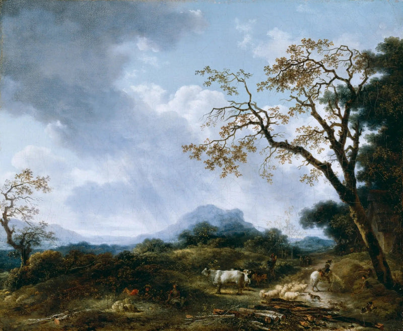 Paisaje con aguacero pasajero - Jean-Honoré Fragonard