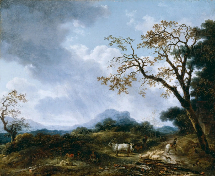 Paisaje con aguacero pasajero - Jean-Honoré Fragonard