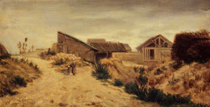 Paisaje con edificios agrícolas - Stanislas Lépine