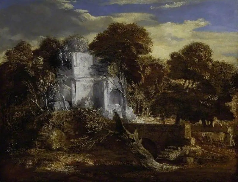 Paisaje con pastor y vacas cruzando un puente - Thomas Gainsborough
