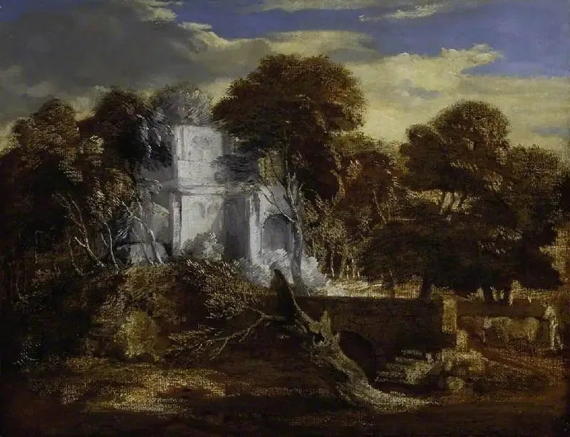 Paisaje con pastor y vacas cruzando un puente - Thomas Gainsborough