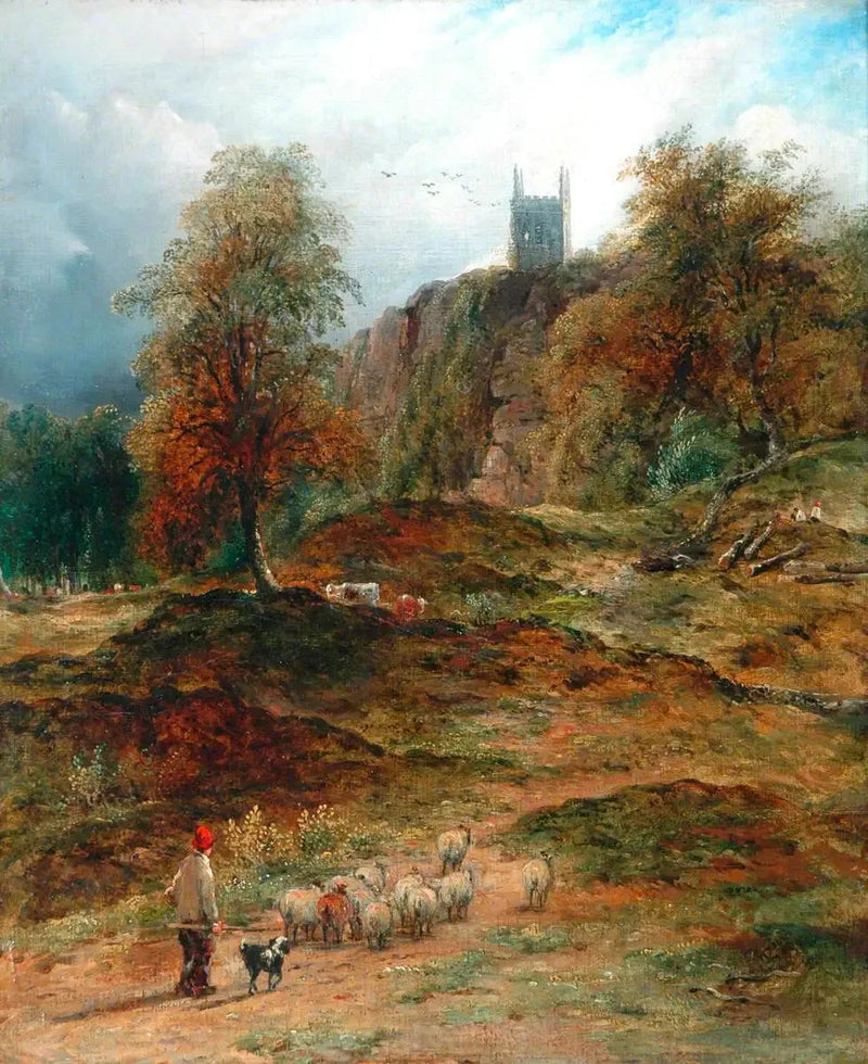 Paisaje con pastor llevando el rebaño a casa (Derbyshire) - John Constable