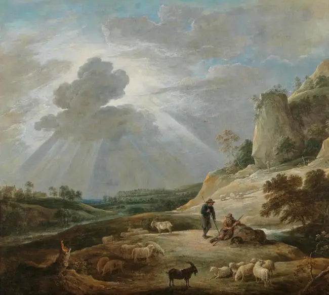 Paisaje con pastores y animales - David Teniers el Joven