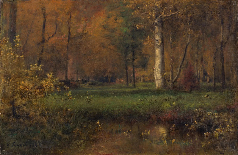 Paisaje con arbusto amarillo - George Inness