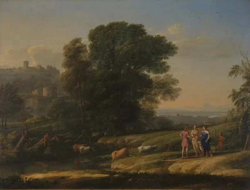 Paisaje con Céfalo y Procris reunidos por Diana - Claude Lorrain