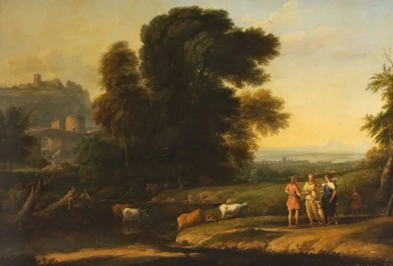 Paisaje con Céfalo y Procris reunidos por Diana - Claude Lorrain