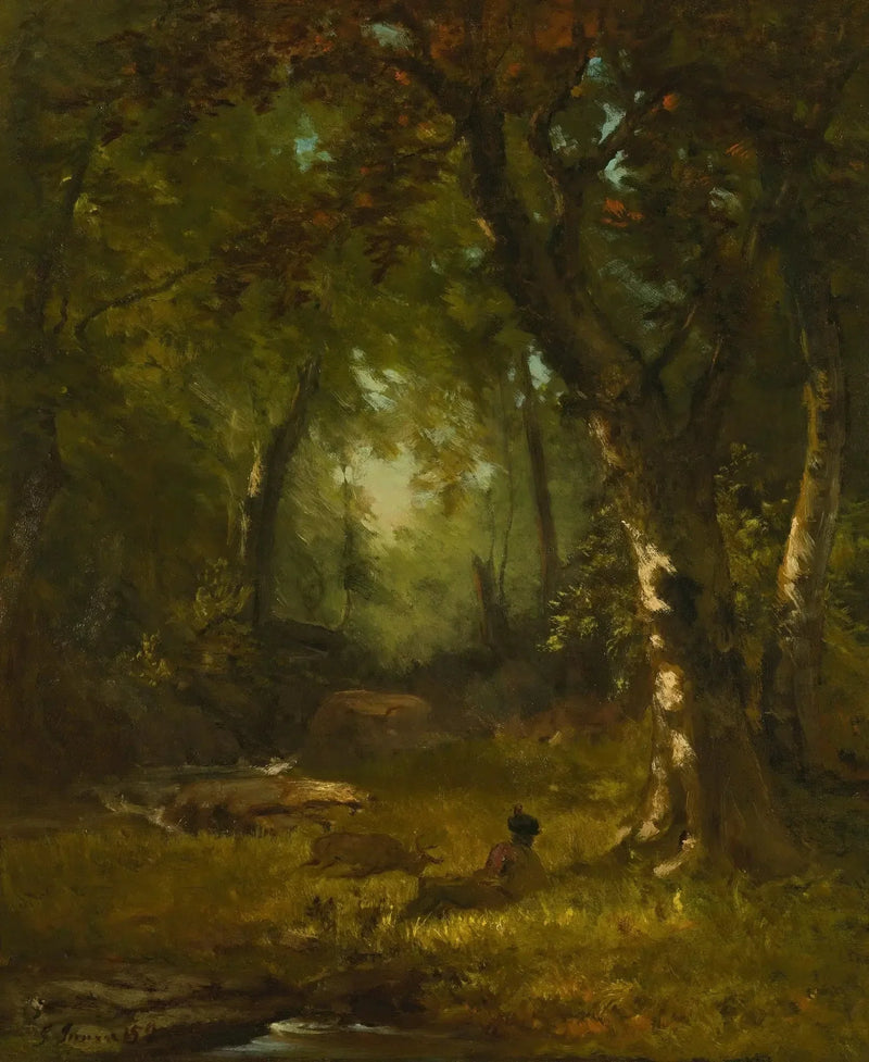 Paisaje con cazador - George Inness