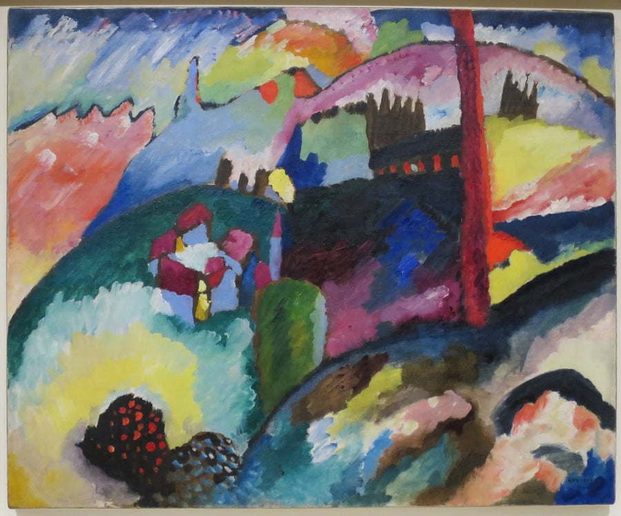 Paisaje con chimenea de fábrica - Vassily Kandinsky
