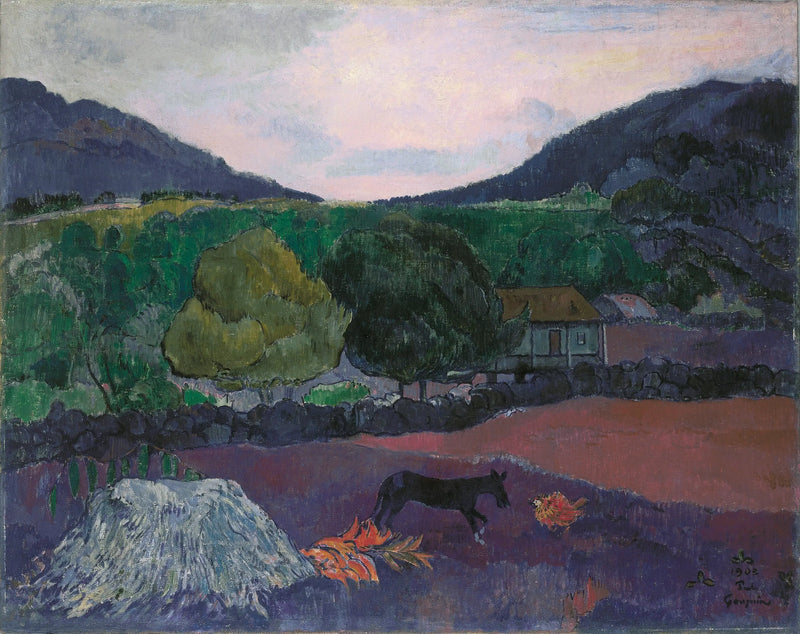 Paisaje con perro - Paul Gauguin