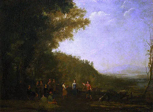 Paisaje con danza de campesinos - Claude Lorrain