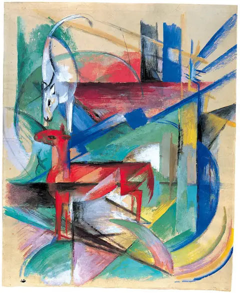 Paisaje con animales - Franz Marc