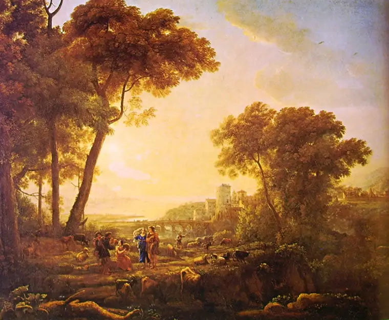 Paisaje con pastores músicos - Claude Lorrain