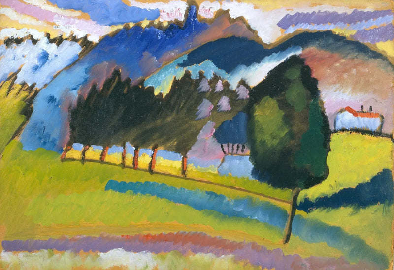 Paisaje con colinas onduladas - Vassily Kandinsky