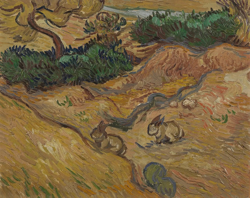 Paisaje con conejos - Vincent van Gogh