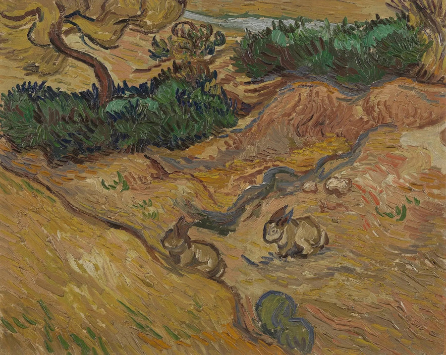 Paisaje con conejos - Vincent van Gogh