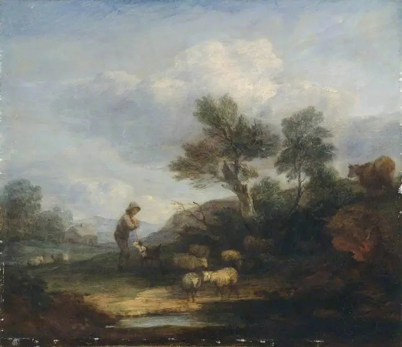 Paisaje con ovejas - Thomas Gainsborough