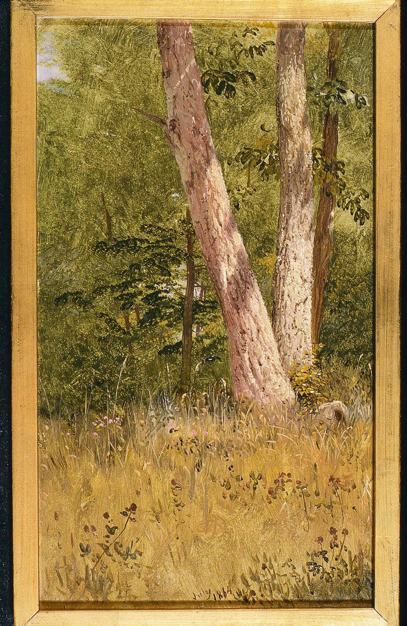 Paisaje con dos árboles - Frederic Edwin Church