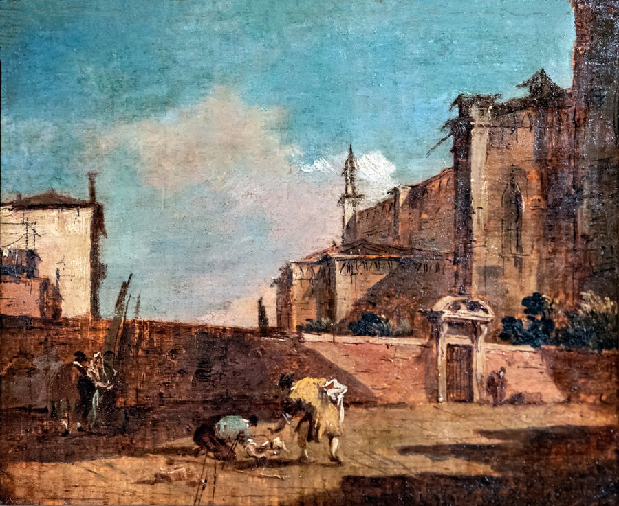 Paisaje con figura - Francesco Guardi