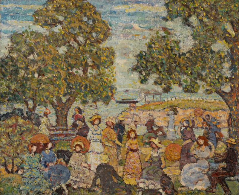 Paisaje con figuras - Maurice Prendergast