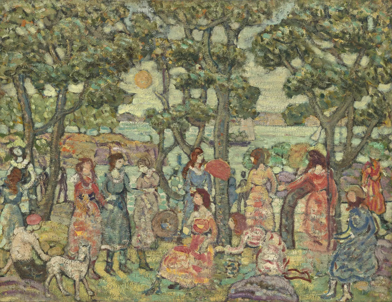 Paisaje con figuras - Maurice Prendergast