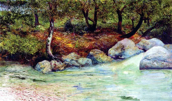 Paisaje con bosque y río - Joaquiñen Clausell