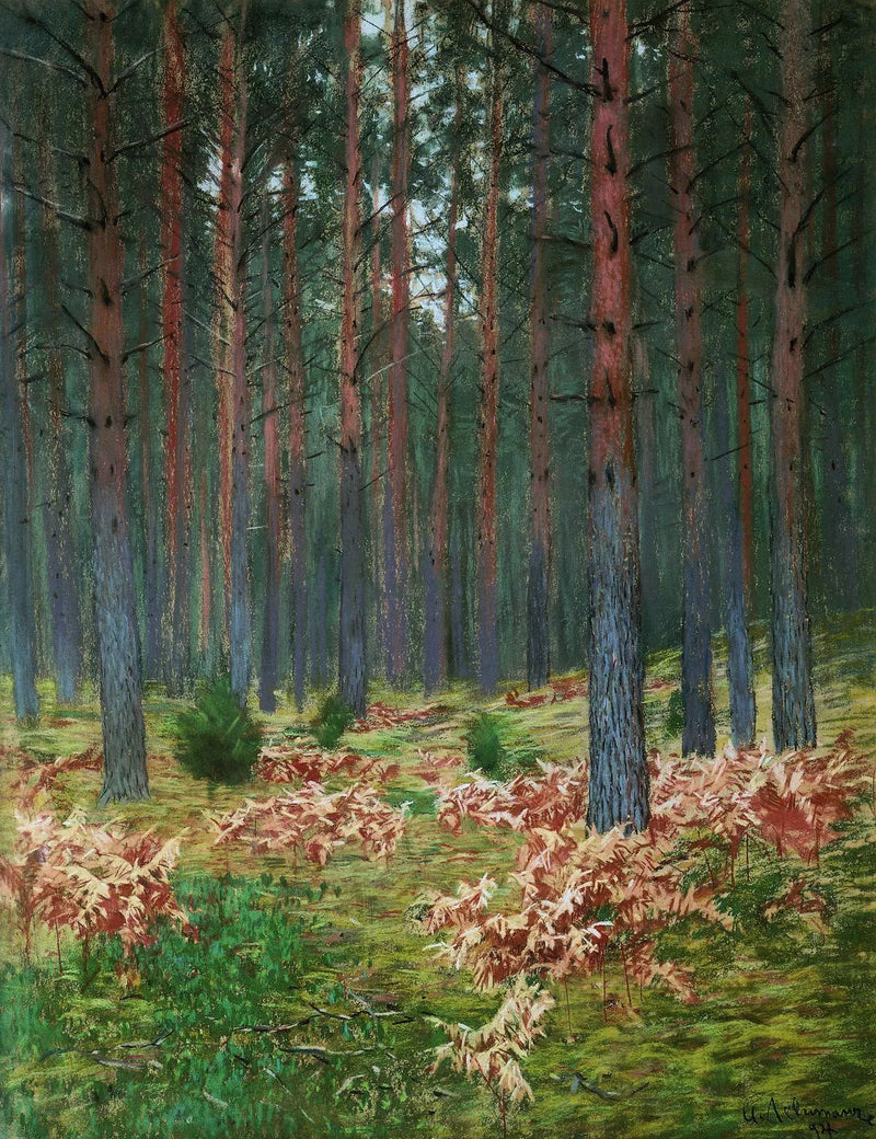 Paisaje con helechos (en otoño) - Isaac Levitan