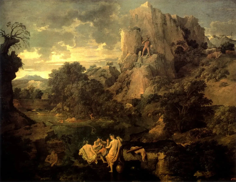 Paisaje con Hércules y Caco - Nicolas Poussin
